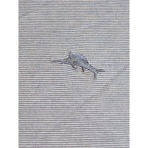 Tommy Bahama Men's M Stripped Blue Crew-Neck Short Sleeve T-Shirt Long Tail